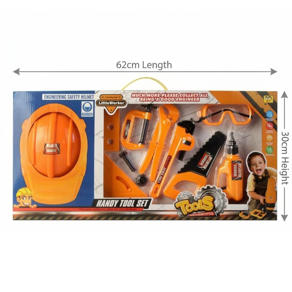 Kids Simulation Tool Set with Toy Drill & Hard Hat