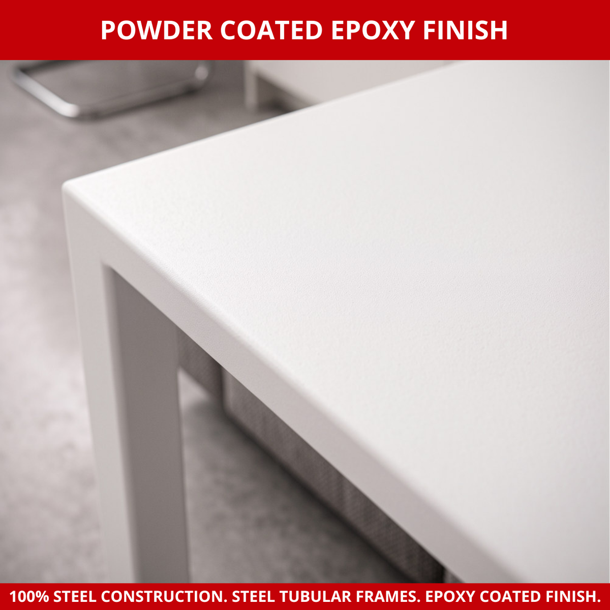 Scarab Emelyn Side Table, Fully Assembled Powder Coated Steel Minimalist Living Room & Bedroom Furniture
